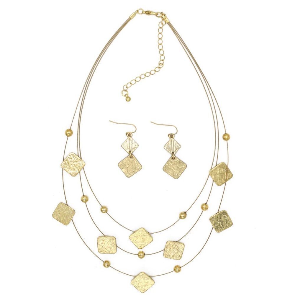 MOTHER OF PEARL NECKLACE Minimal Necklace, Statement COLLAR, Thin Multil…